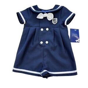 Matt's Scooter Nautical Baby Romper Shorts 6-9 Months